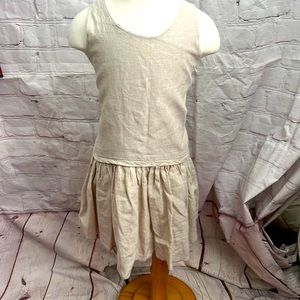 Dagmar Daley linen designer dress, made in SF! SZ 5 girls classic style